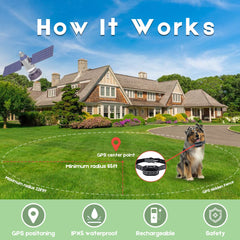 WIEZ rango cerca GPS 3281 pies, cobertura amplia para perros grandes