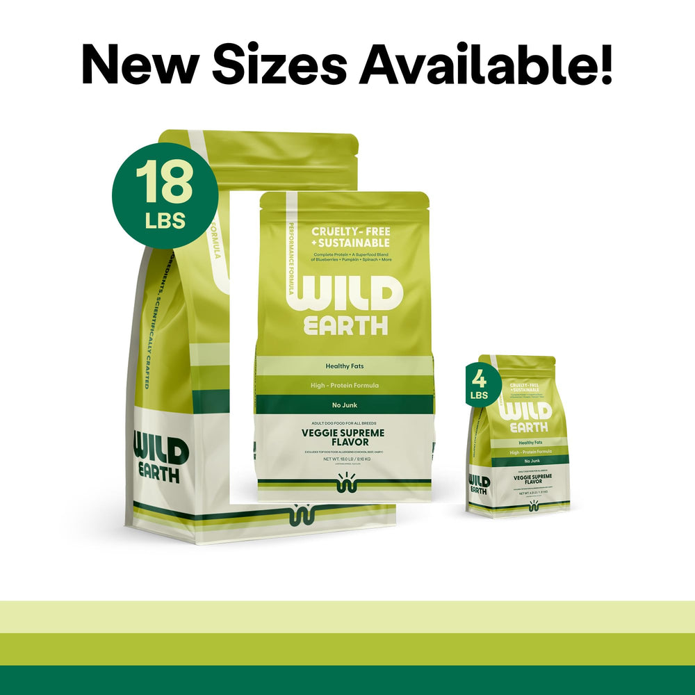 Wild Earth nutrición completa para piel y pelaje saludables.
