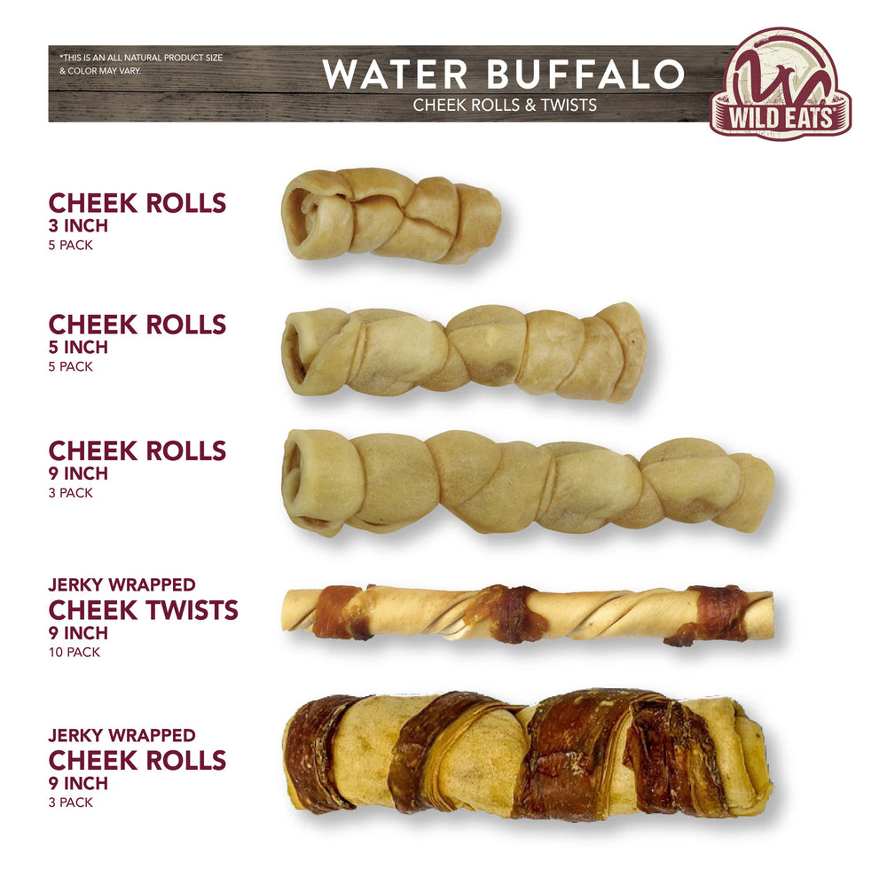 Wild Eats cachete búfalo agua roll, en empaque seguro