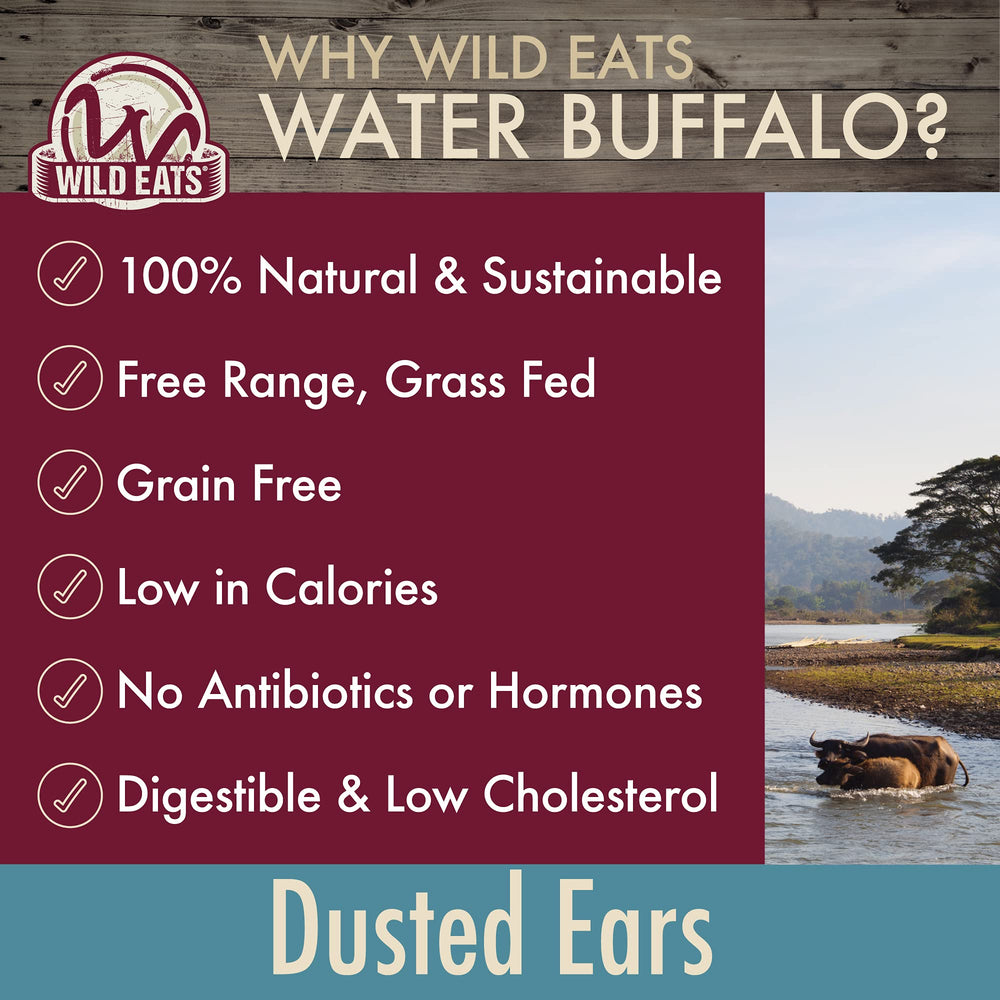 Wild Eats oreja de búfalo para denticion saludable, masticacion positiva