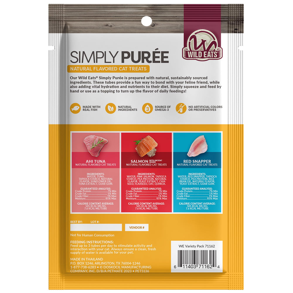Wild Eats lickable g ato Pargo Rojo sabor variado para enriquecer la cena diaria