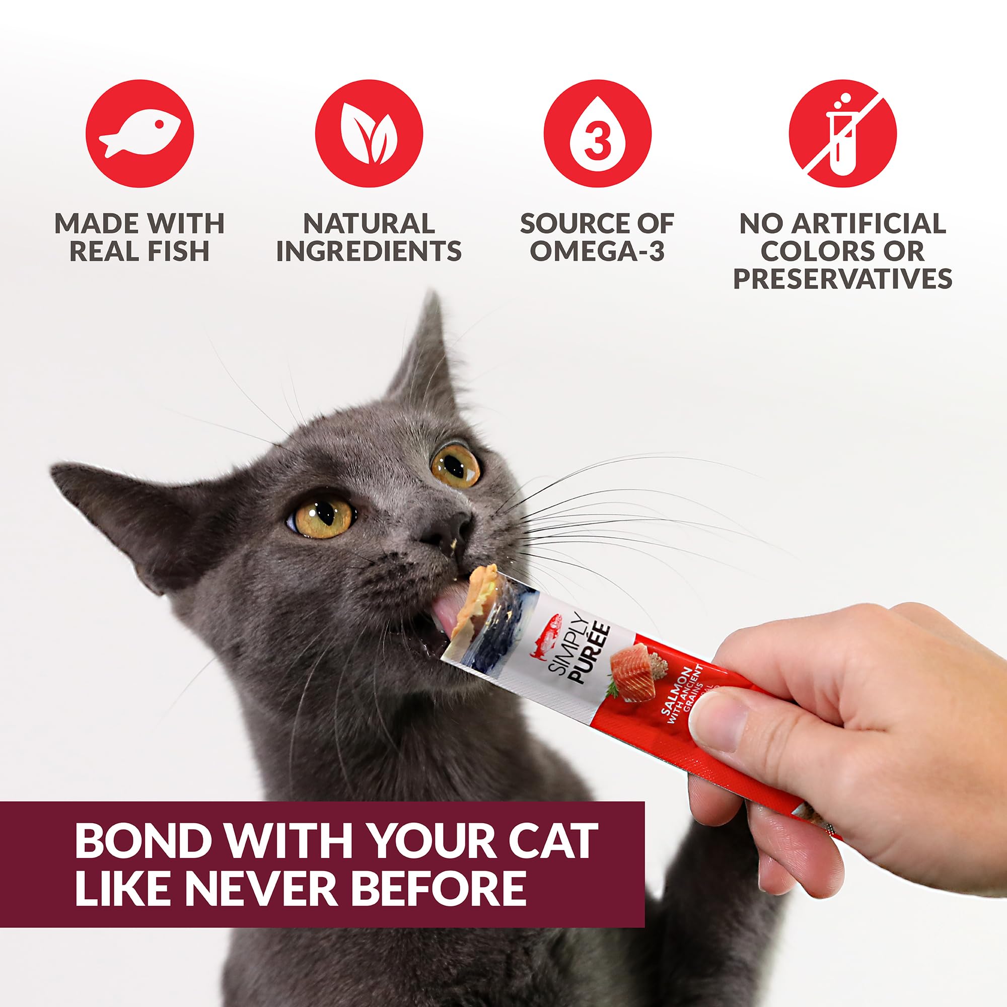 Premio para gatos Wild Eats Puré, ideal como snack sabroso.