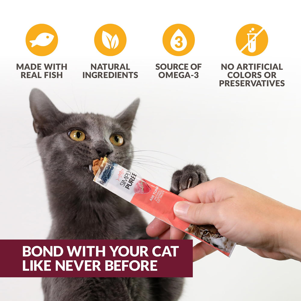 Wild Eats Simply Puree alta en proteina para apoyar la vitalidad del gato.