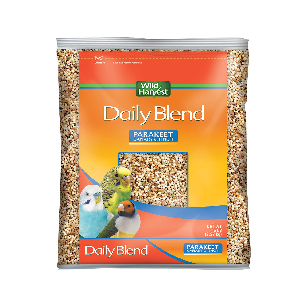 Wild Harvest Daily Blend para periquitos, mezcla de semillas nutritivas para alimentación diaria.