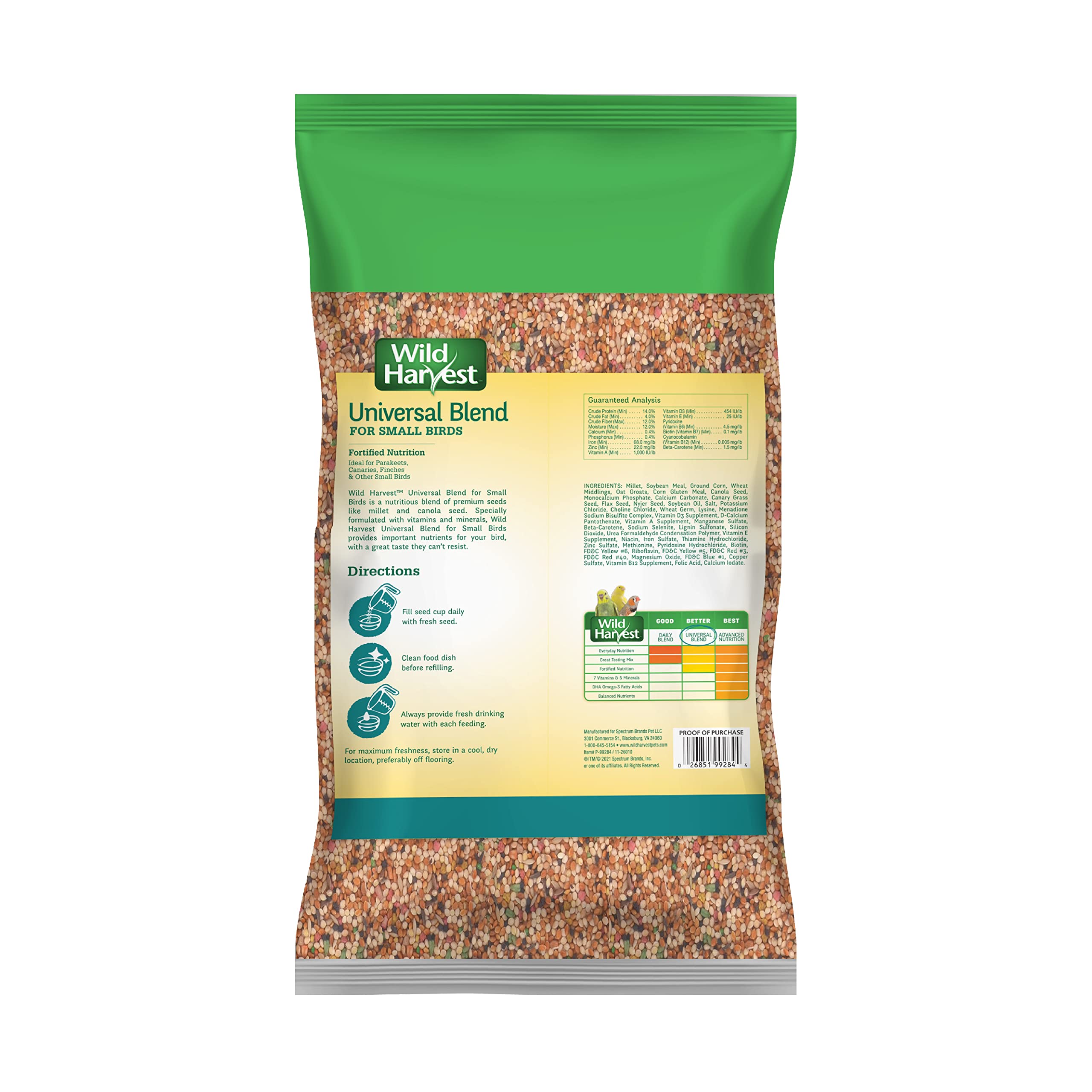 Wild Harvest Graines premium mil : soutien nutritionnel et goût apprécié.