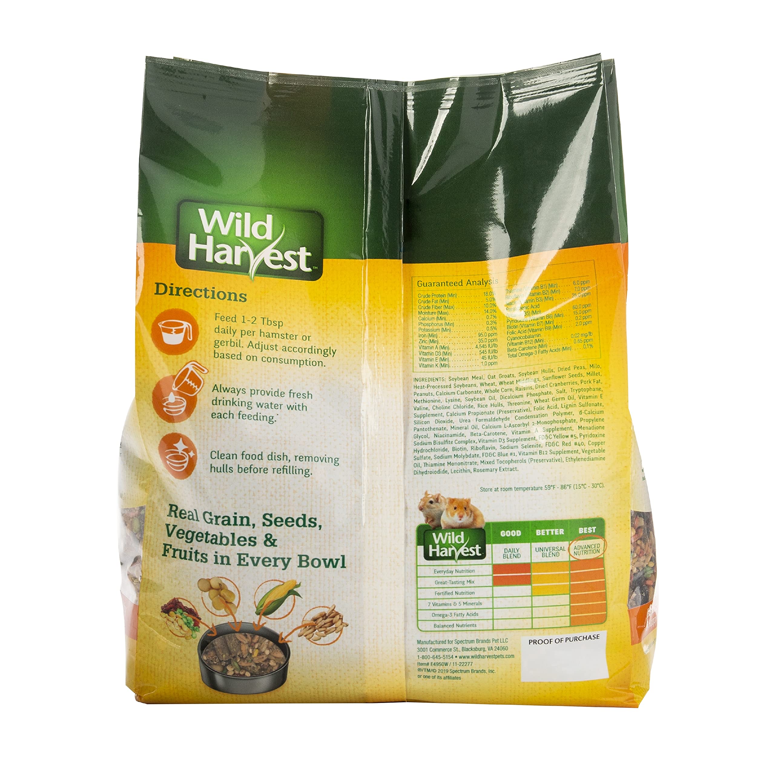 Nueces crujientes de Wild Harvest con textura para el forraje regular.