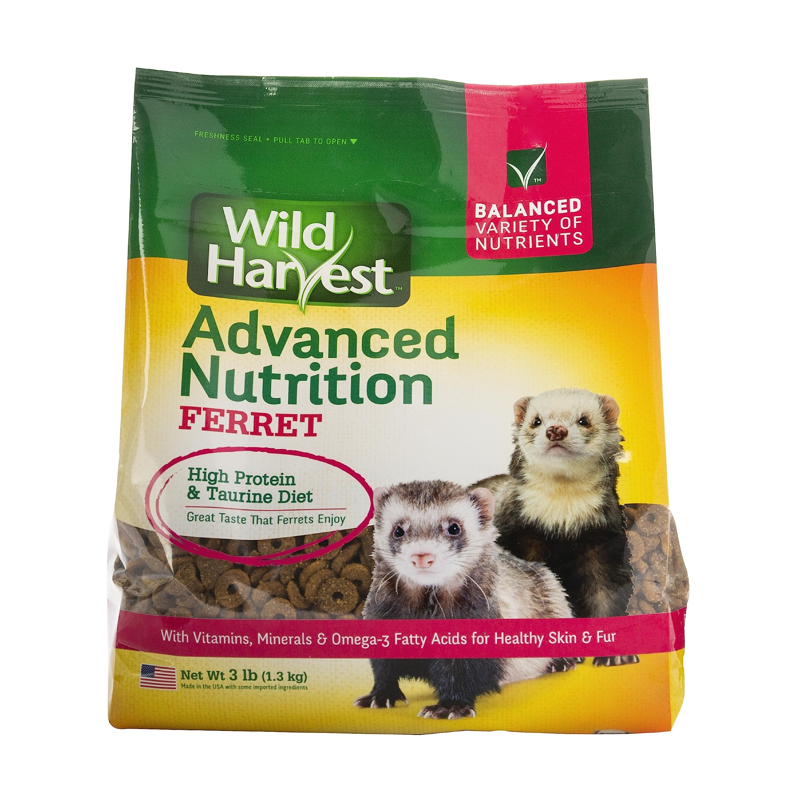 Wild Harvest hurón, alimento alto en proteína y taurina para desarrollo y vitalidad