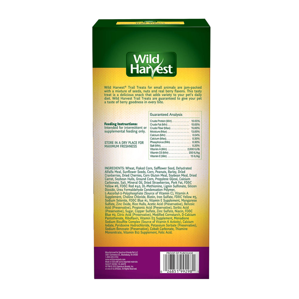Trail Treats de Wild Harvest con frutos rojos reales para mascotas pequeñas