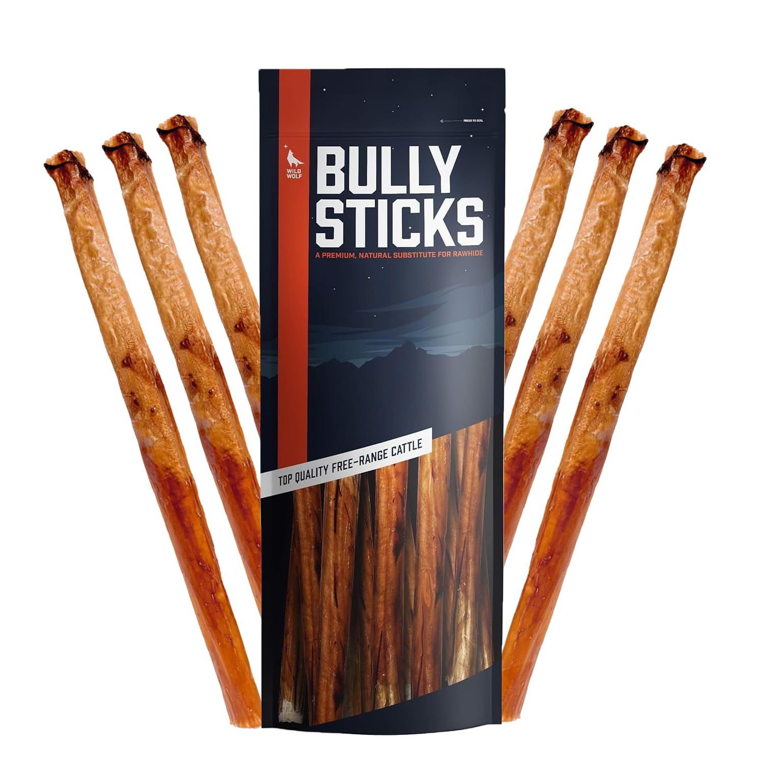 Wild Wolf CollaBully paquete 12 pulgadas, empaque atractivo para masticar saludable