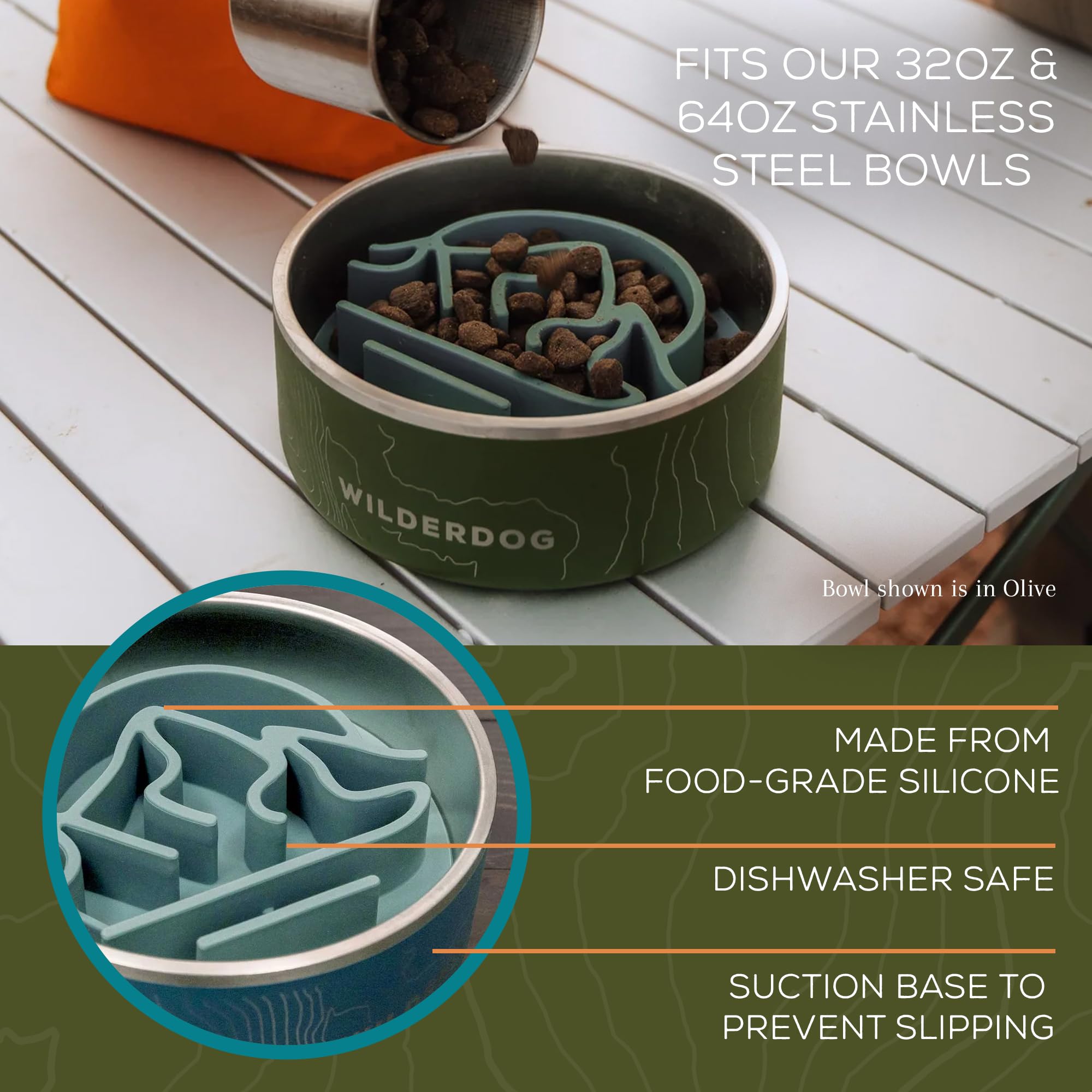Alimentador Wilderdog lento para tazones de diámetro 7 pulgadas o más