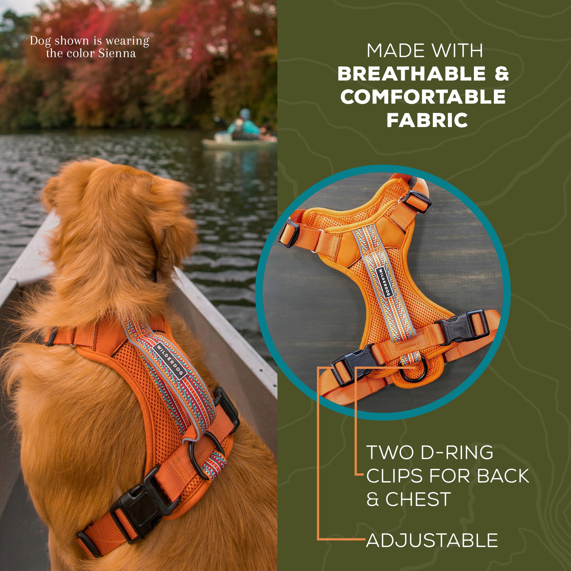 Wilderdog arnés ligero con asa superior para asistencia al terreno.