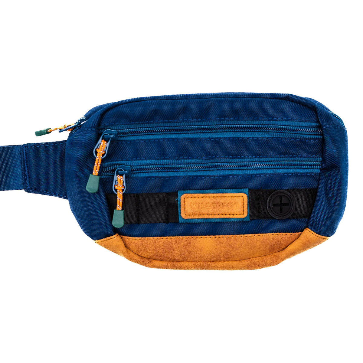 Wilderdog Bandolera Utilidad Azul Pacífico, vista frontal para acceso rápido a objetos.