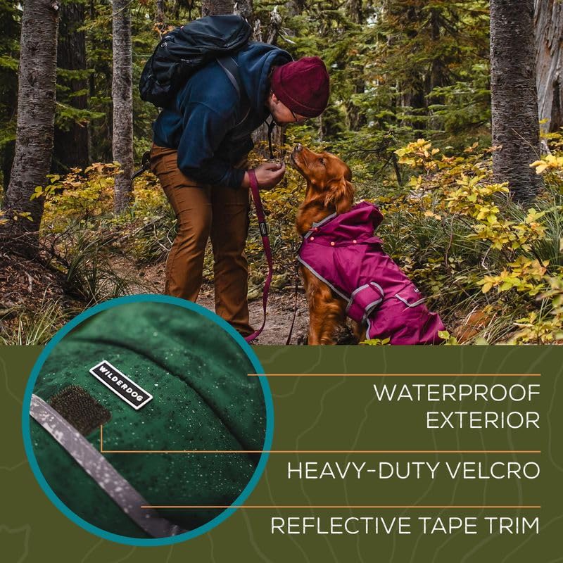 Wilderdog chaqueta plegable que cabe en el bolsillo trasero para llevarla.
