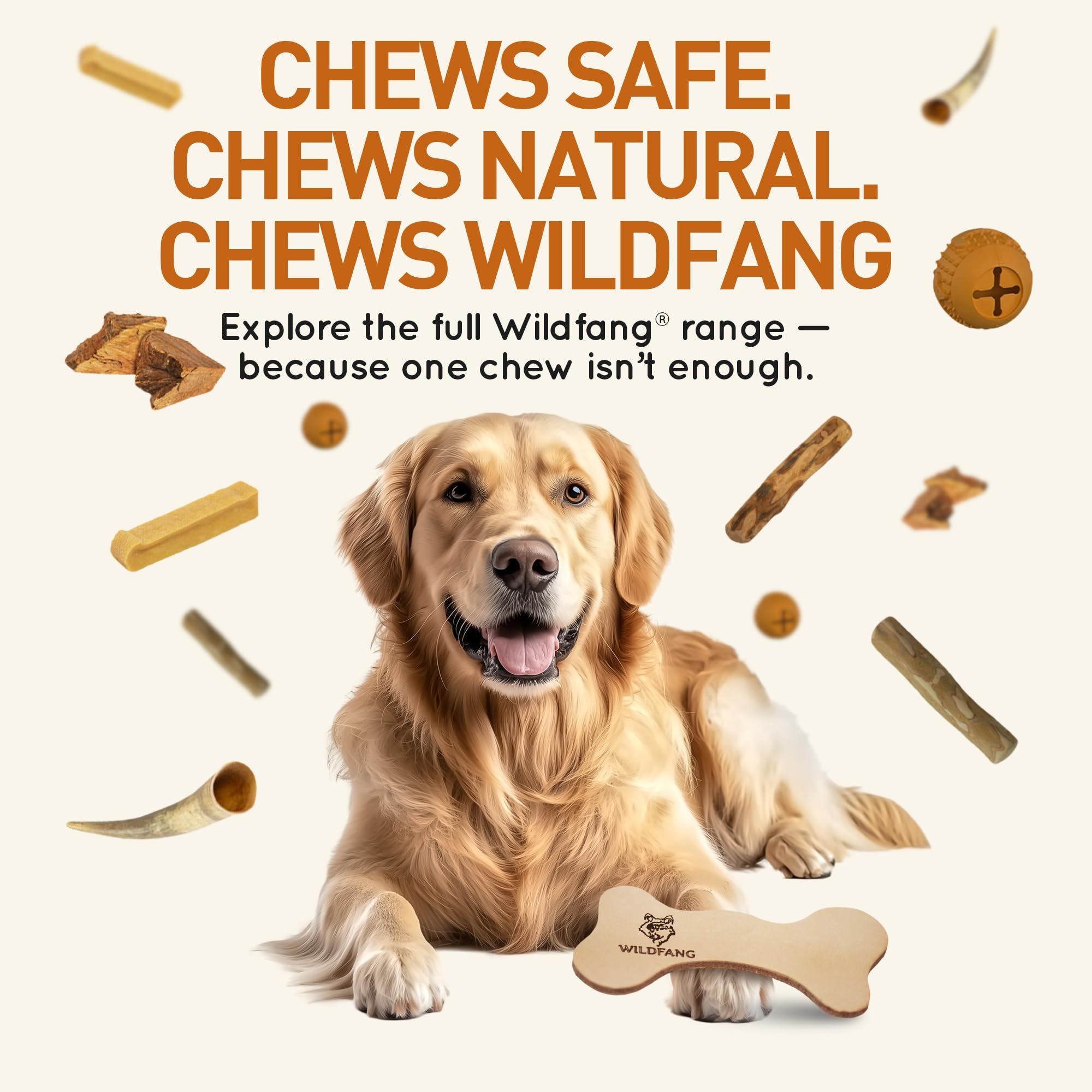 Wildfang talla pequeña, ideal para perros tranquilos y masticadores suaves