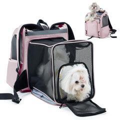 Transportín expandible Wildgogo para mascotas con mayor espacio interior para moverse