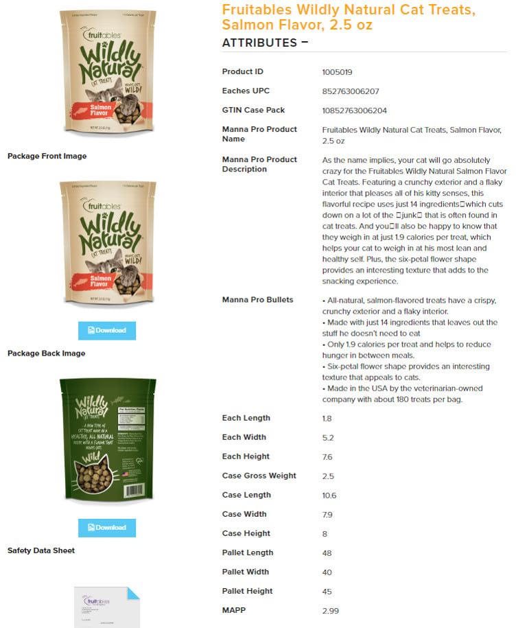 Ingredientes 14 de Wildly Natural sin rellenos