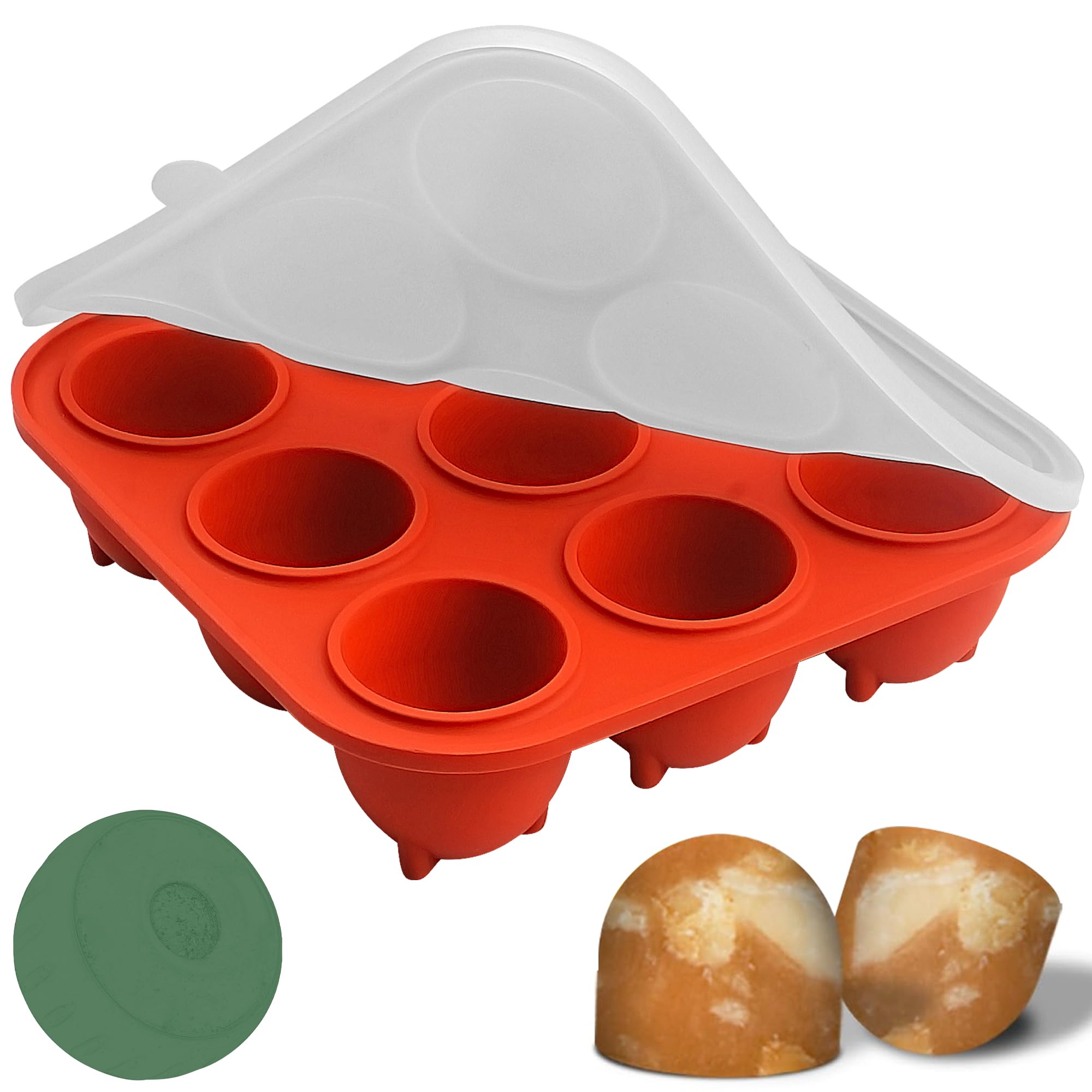 Molde Wilewir de 9 cavidades con tapa para snacks caseros de perro.