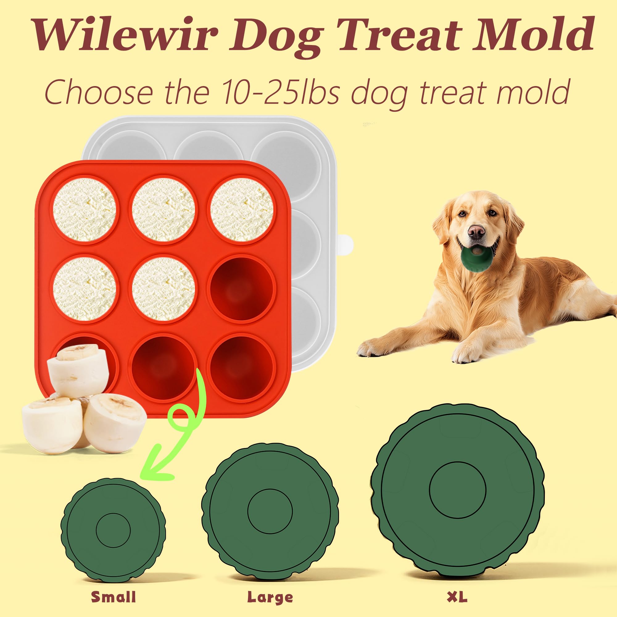 Snacks caseros para perros con Wilewir, listo para congelar.