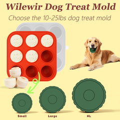 Snacks caseros para perros con Wilewir, listo para congelar.