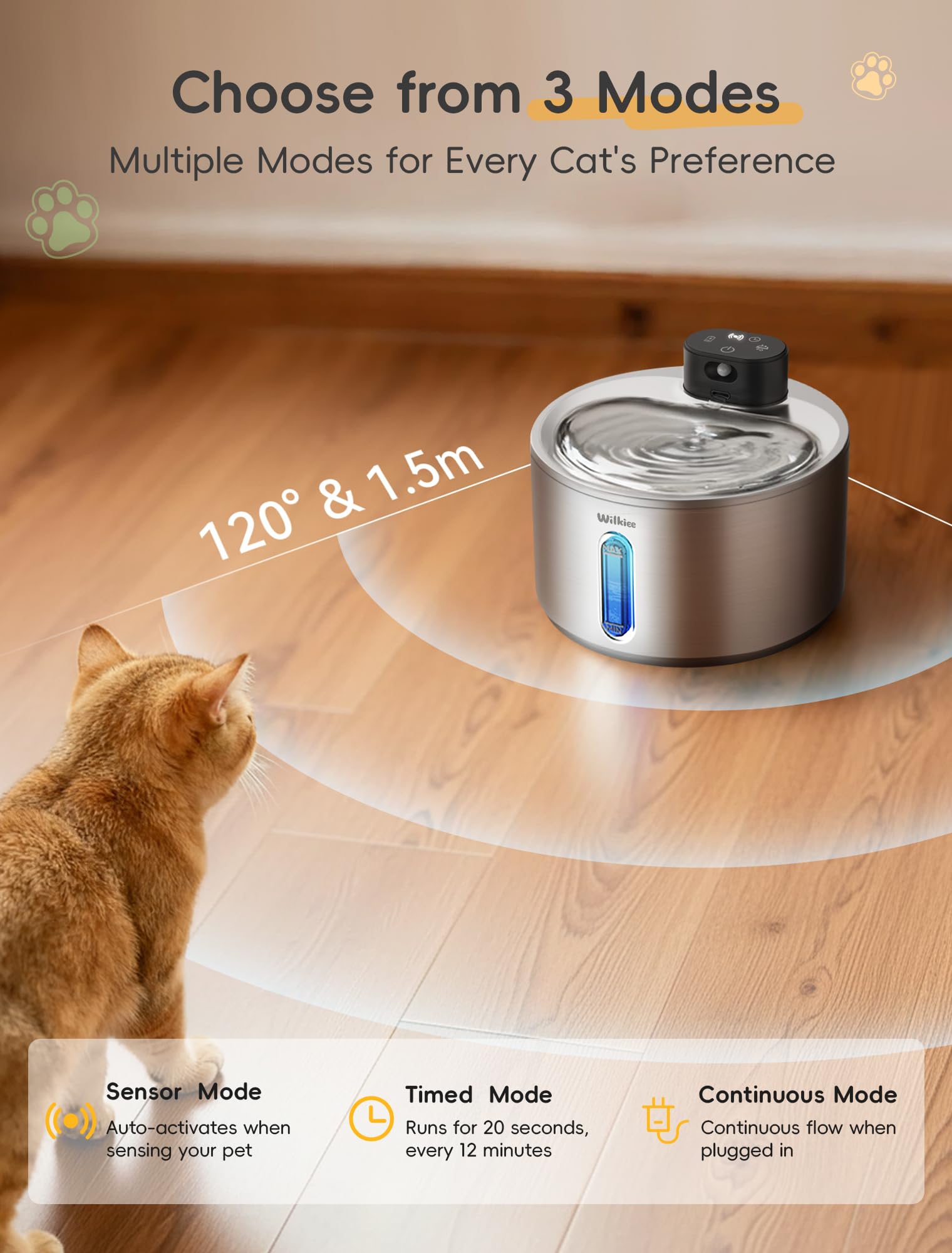 Filtración seis etapas de Wilkiee para agua más limpia para las mascotas