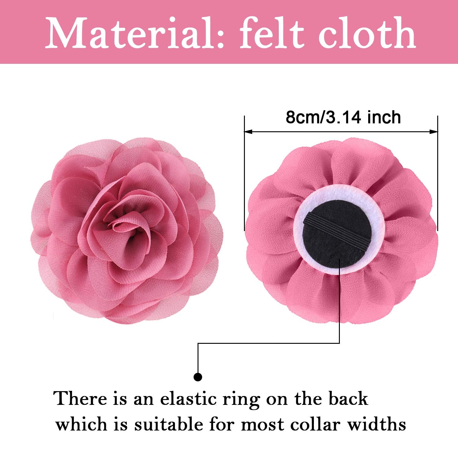 Willbond broches de flores para collar, 8 cm, añade elegancia en salidas.