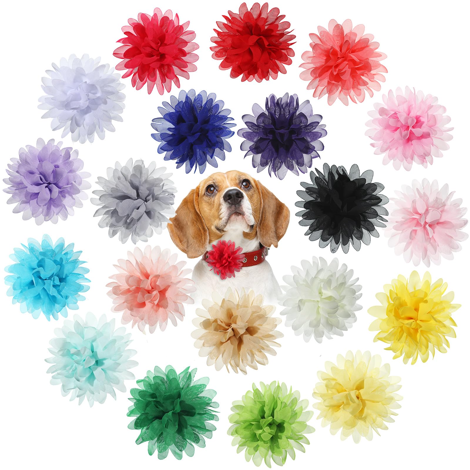 WILLBOND collar lazo flor rosa para perro aporta elegancia y comodidad para paseos.