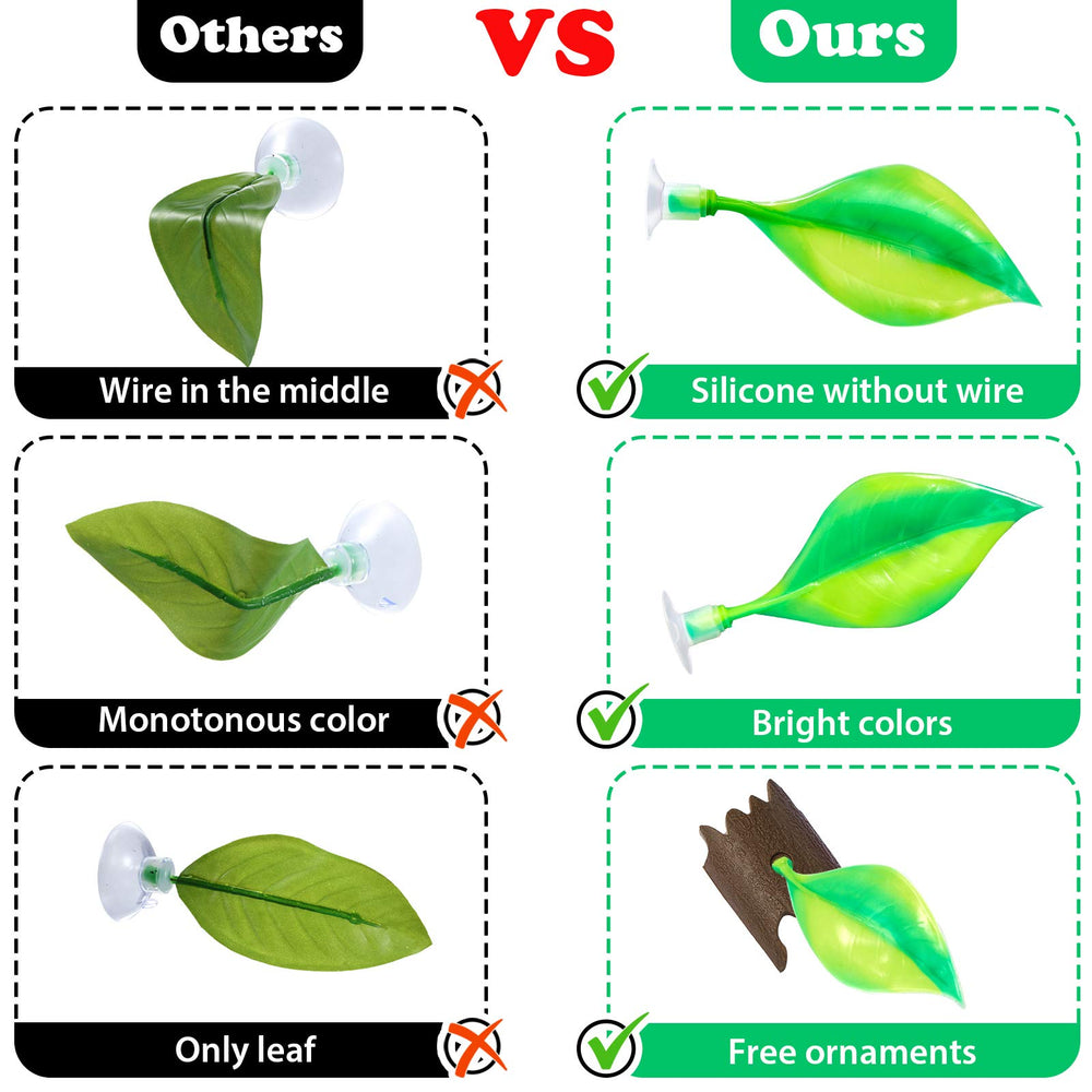 Willbond hábitat betta hoja verde: proporciona un refugio seguro para observación tranquila.