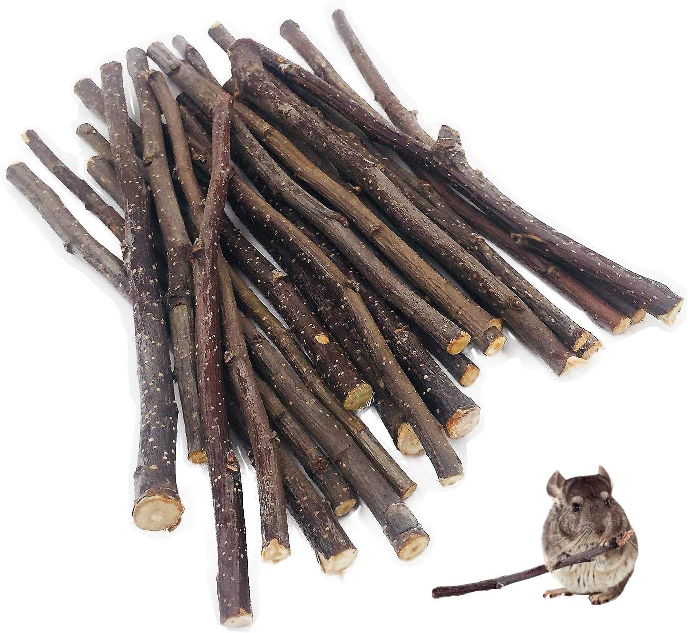 William Craft palitos de manzana 6in para roedores, favorece el desgaste dental natural.