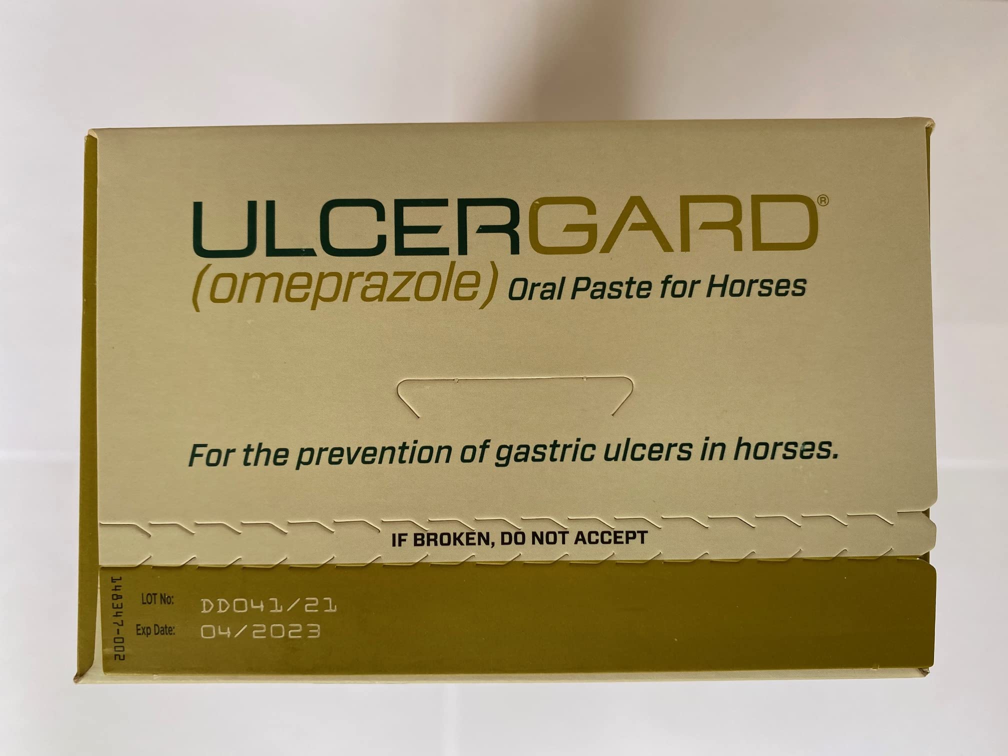 Caja del paquete UlcerGard, organización y almacenamiento fácil.