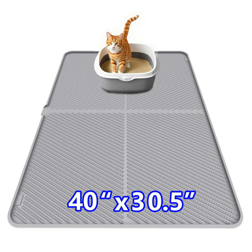 windhunt alfombrilla de silicona para caja de arena del gato, captura arena eficazmente