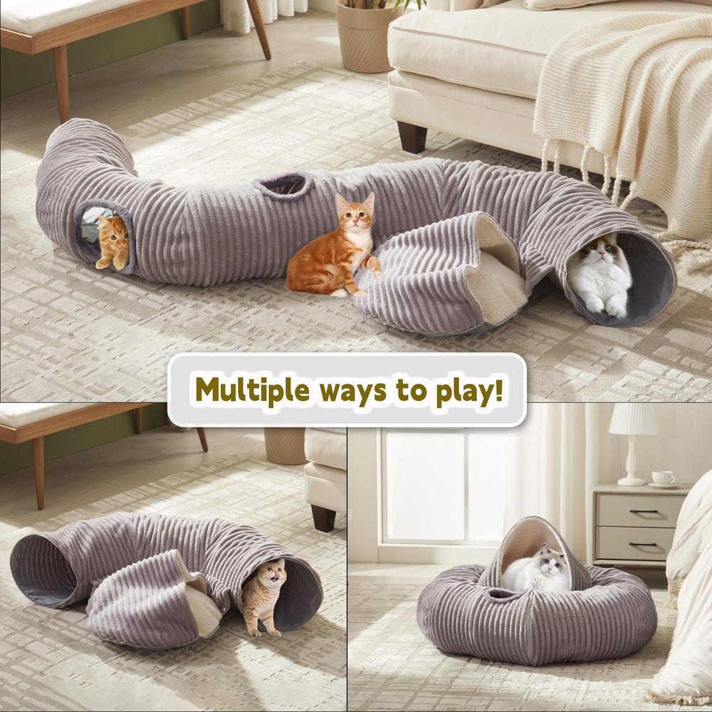 Windracing tunel-gato-grande-dona, diseño en forma de dona para explorar y jugar.