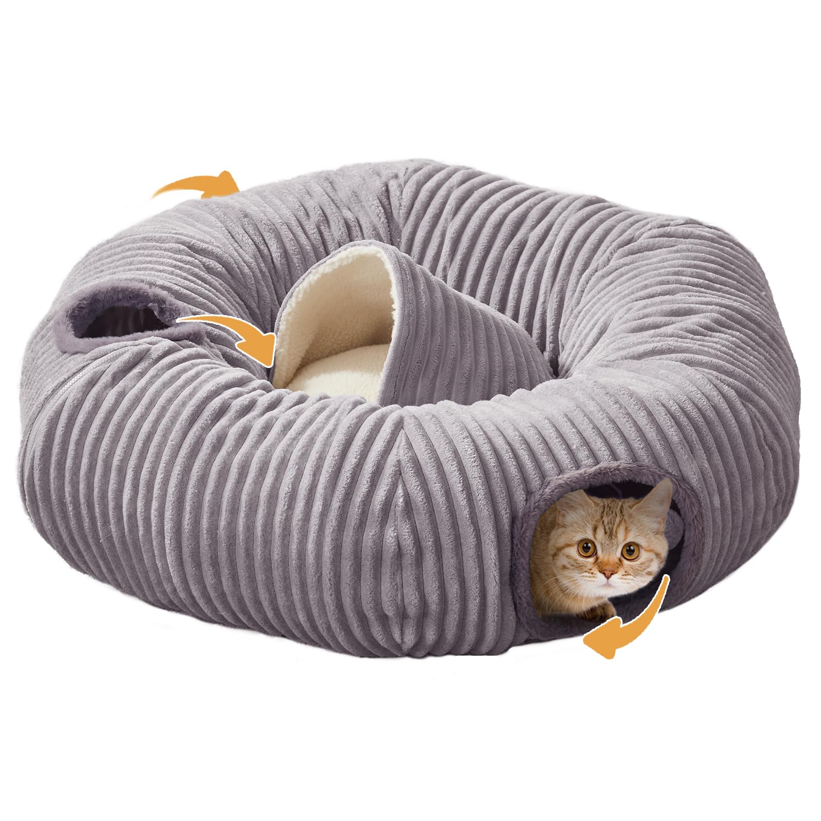 Windracing tunel-gato-grande, refugio suave para siestas y juego.