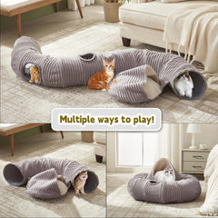 WindRacing tunel rosquilla para gatos, felpa suave para siestas.