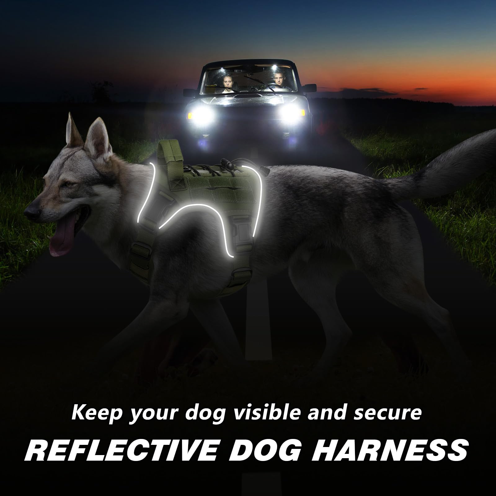 Wingoin cinta reflectante para mayor visibilidad nocturna y seguridad