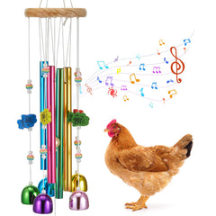 WinnerWhy campana de viento para pollo multicolor para atraer a las aves y fomentar juego.