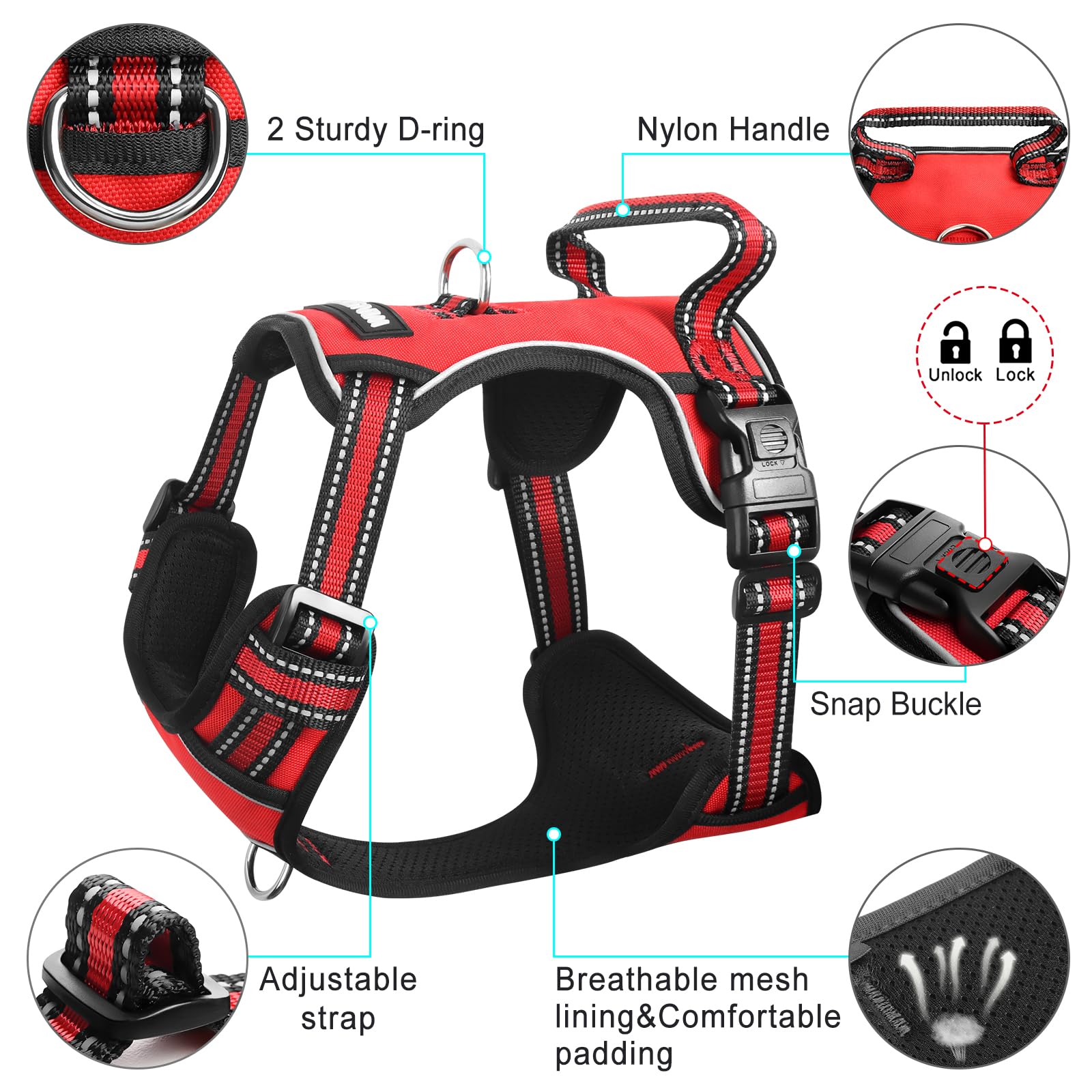 WINSEE arnés ajustable cuello para ajuste personalizado