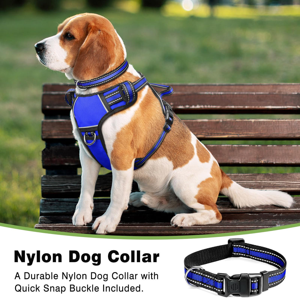 WINSEE arnés para perro con clip dorsal para caminatas cómodas.