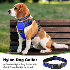 WINSEE arnés para perro con clip dorsal para caminatas cómodas.