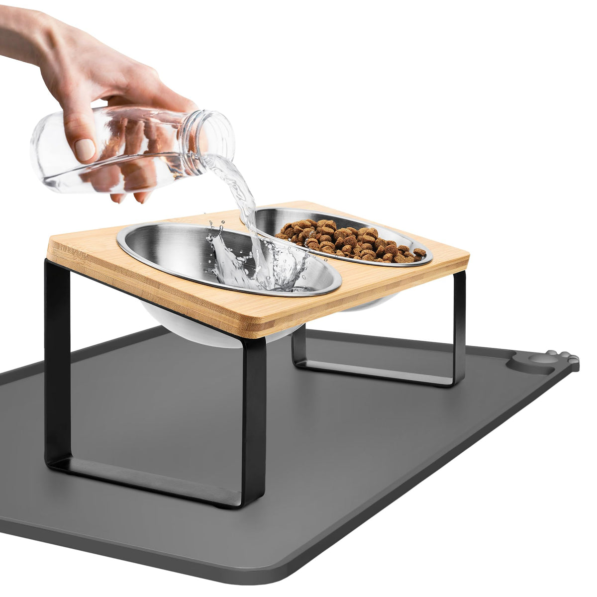 WinTruffles tazones elevados para gatos, juego de 2, para comidas más cómodas