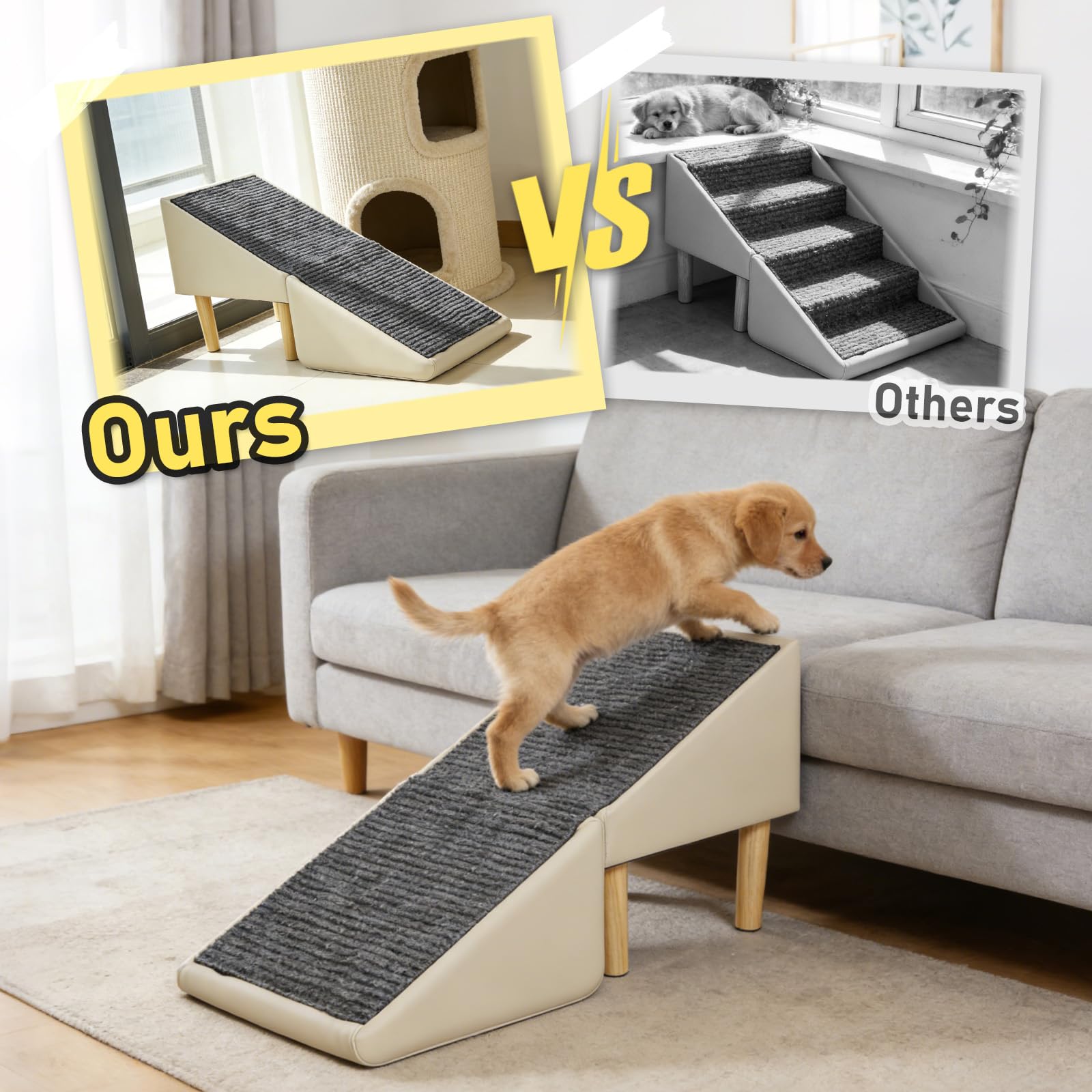 Rampa-escalera-plegable-perro-WLDGQGE, solución versátil para hogares.