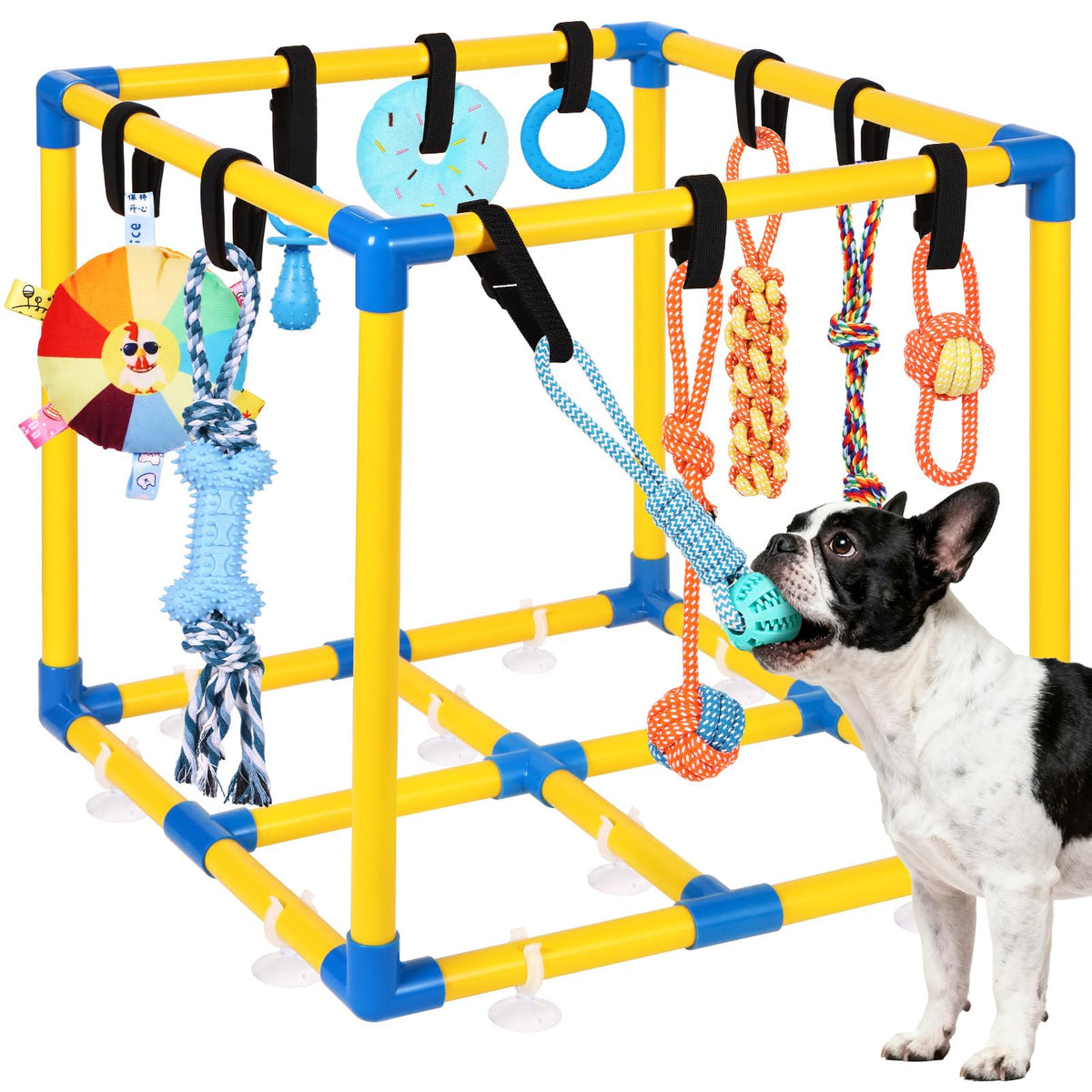 Gimnasio WLLEYAY para cachorros con juguetes colgantes y estimulación sensorial