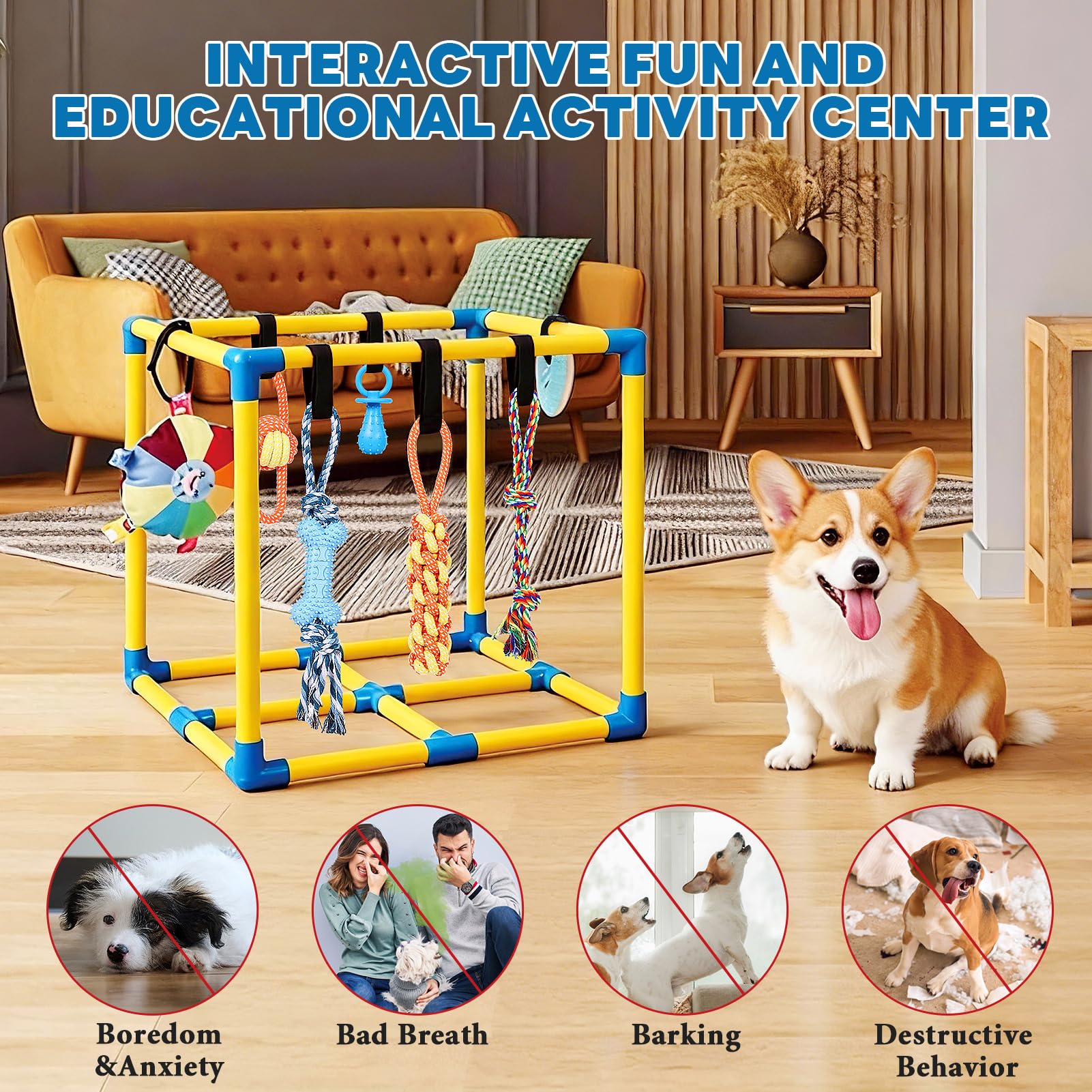 Juguete de cuerda WLLEYAY para masticar y juego interactivo