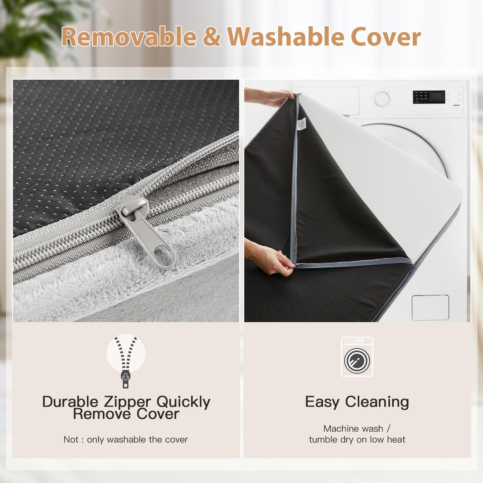 Capa impermeable de la cama WNPETHOME evita filtraciones y olores