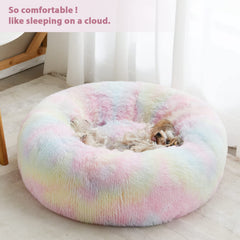 Cama donut WNPETHOME lateral, bordes elevados para soporte suave