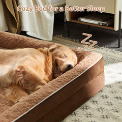 WNPETHOME cama para perro grande con funda lavable para un mantenimiento fácil.