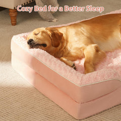 WNPETHOME cama de felpa con estampado de rosas para sensación suave y calmante.