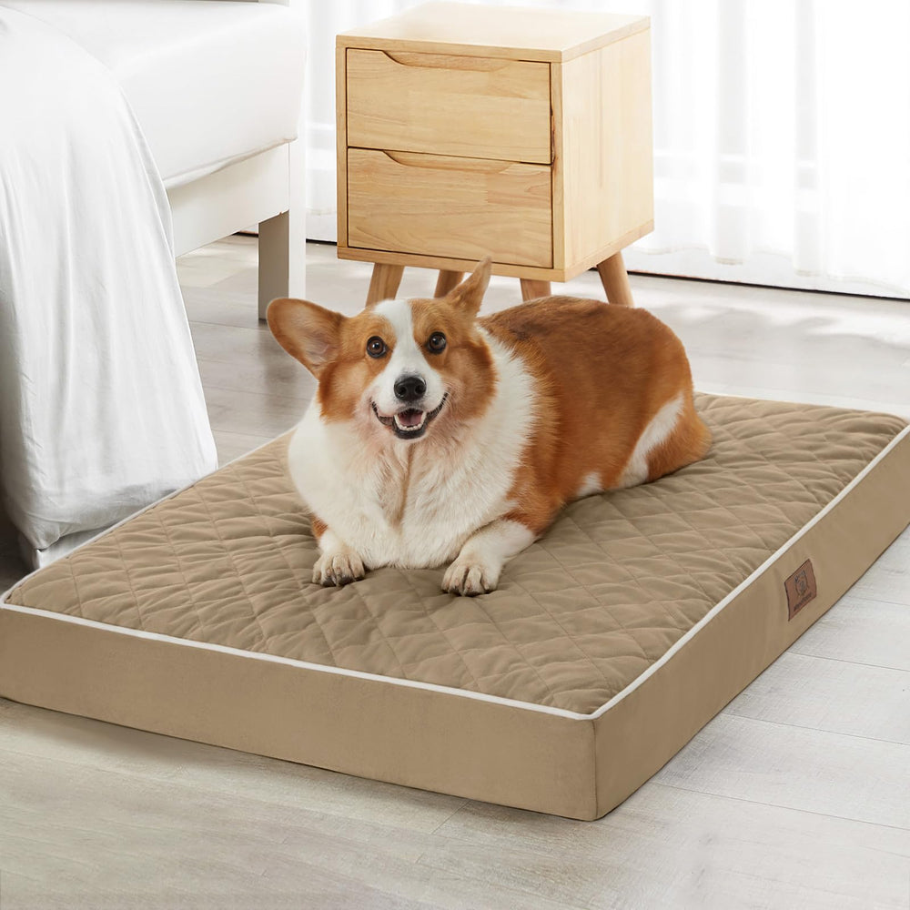 WNPETHOME cama para perro grande con superficie de terciopelo suave para descanso cálido.