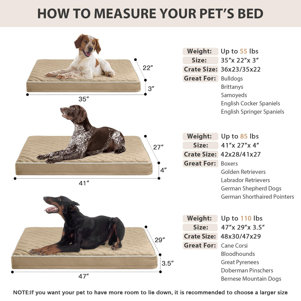Tamaño XXL 47x29 pulgadas apta para perros grandes.