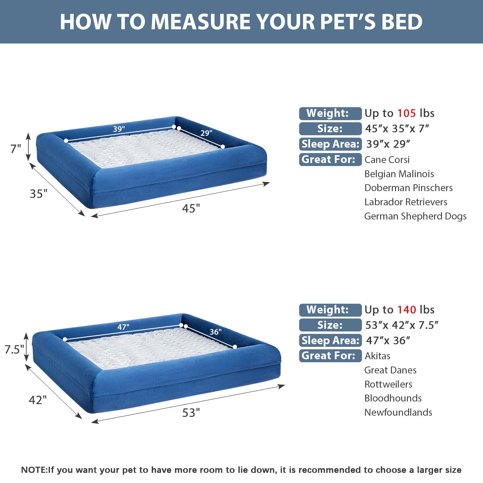 Base antideslizante de la cama WNPETHOME para superficies estables.