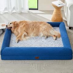 Cama extragrande WNPETHOME con funda impermeable lavable para limpieza fácil.